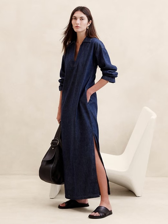 Banana Republic Dresses & Skirts - Banana Republic Cruz Denim Maxi Dress NWT size 8